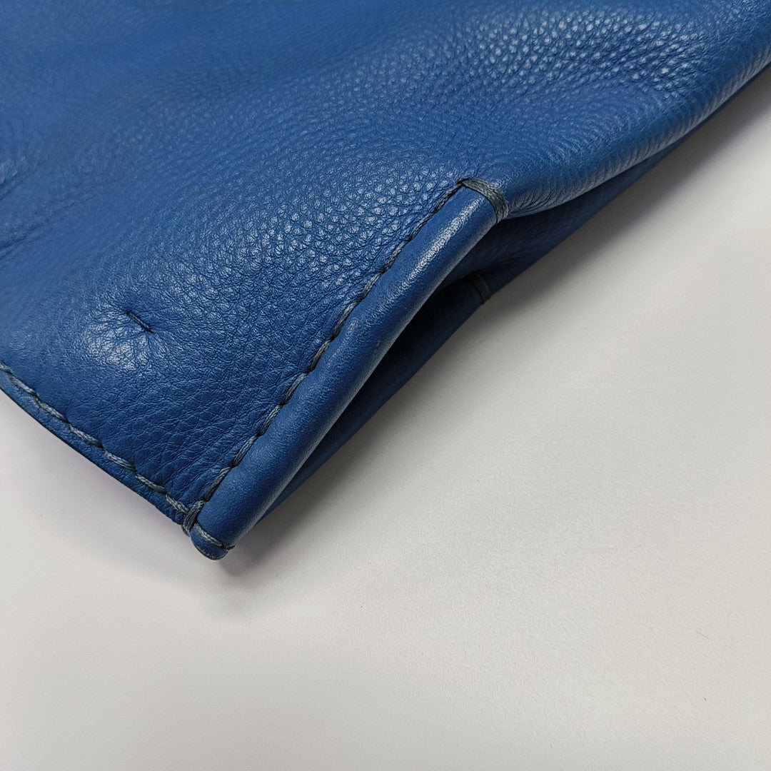 Calfskin Tote Bag Blue