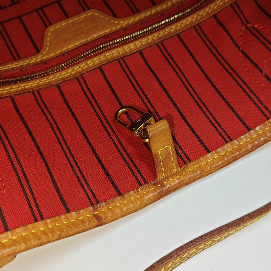 NEVERFULL MM Monogram Coated Canvas Brown