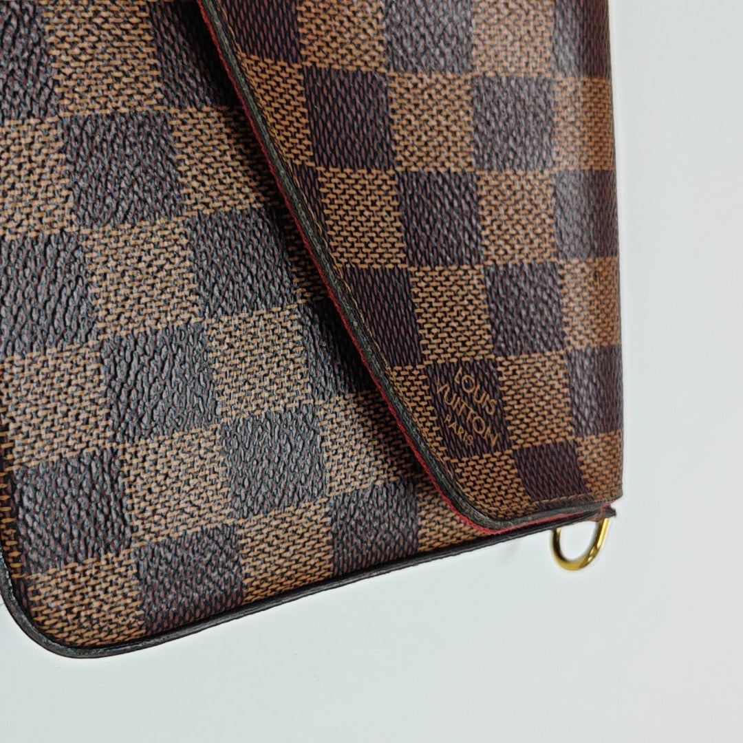FÉLICIE Damier Ebene Coated Canvas Brown