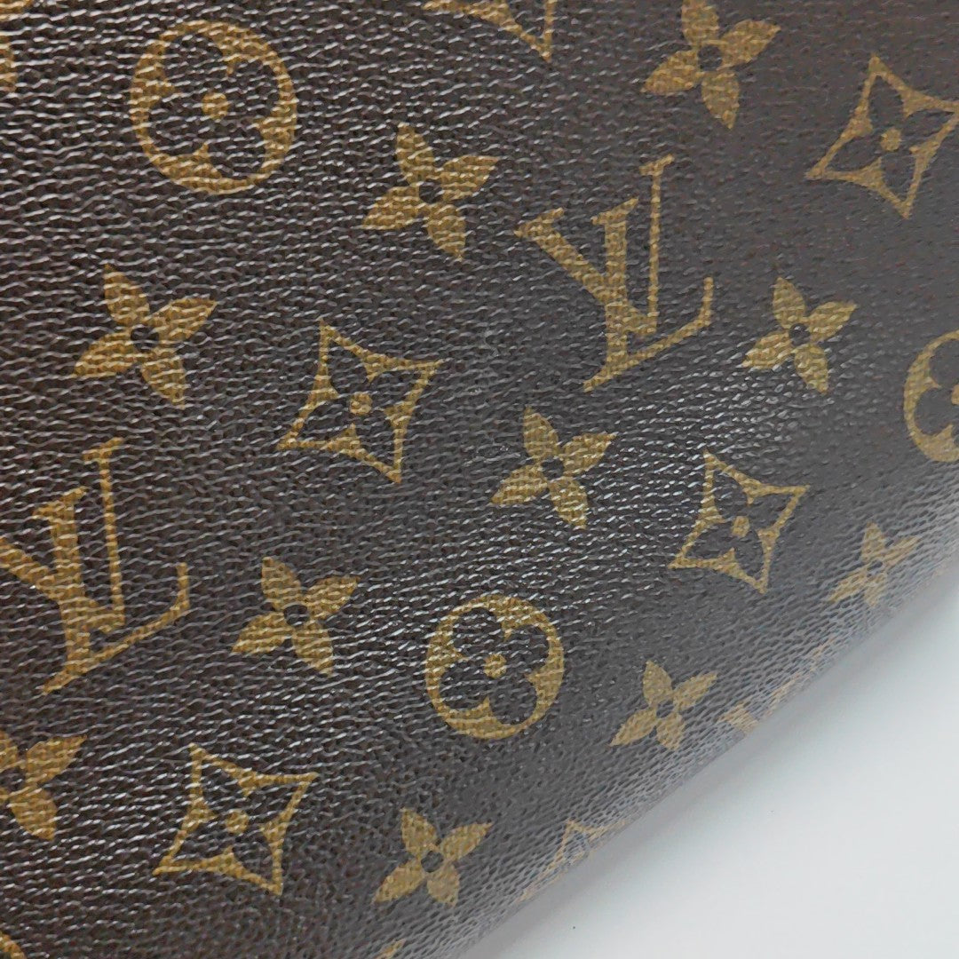 NEVERFULL MM Monogram Coated Canvas Brown