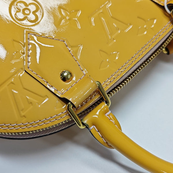 ALMA BB Monogram Patent Leather Yellow