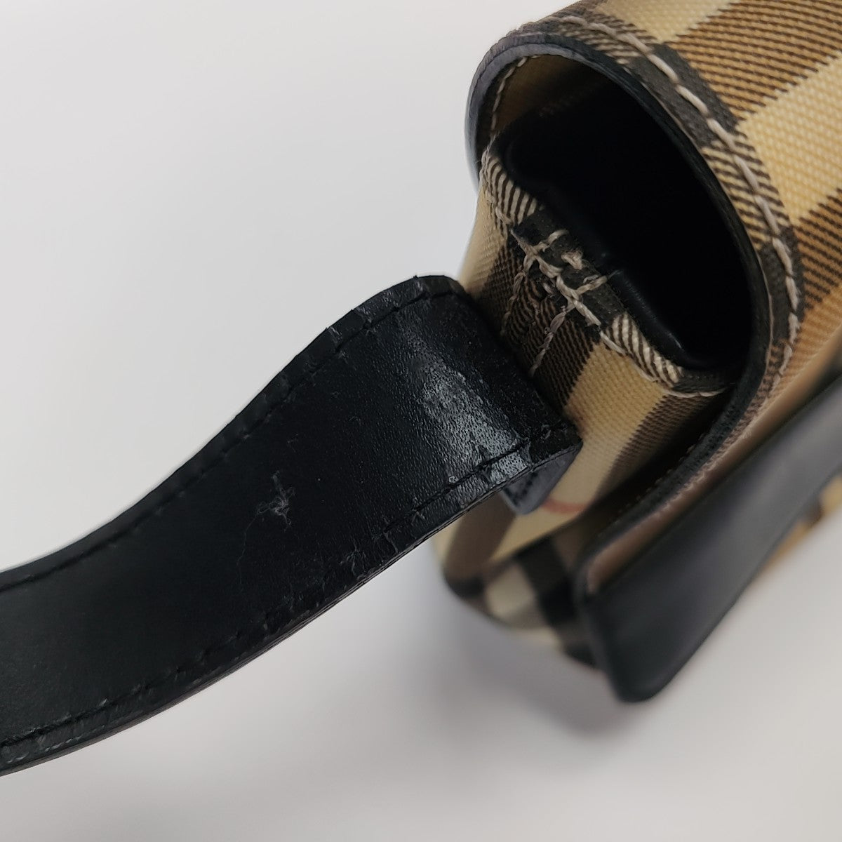 Coated Canvas Shoulder Bag Brown