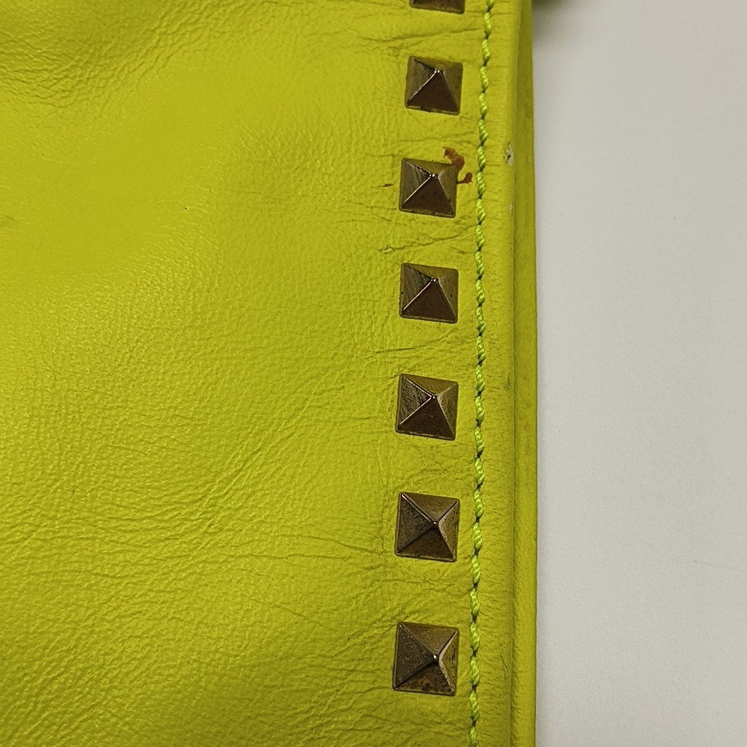 Rockstud Calfskin Yellow