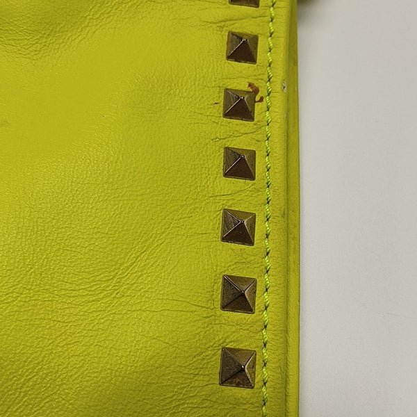 Rockstud Calfskin Yellow