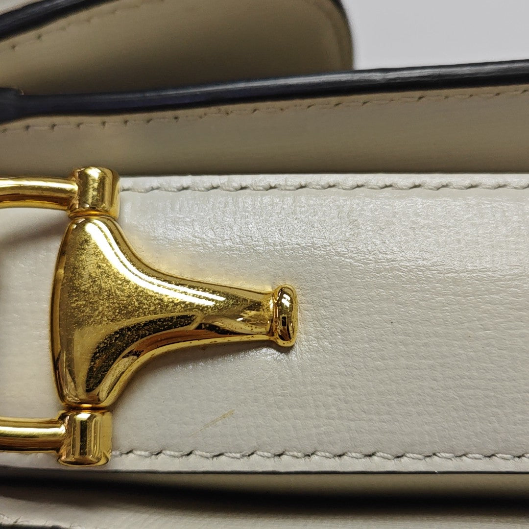 Horsebit 1955 Small Monogram Coated Canvas Beige