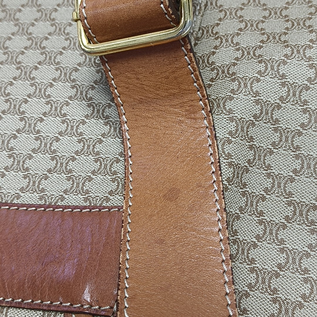 Coated Canvas Backpack Beige