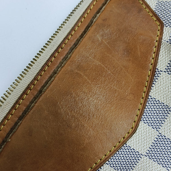 SIRACUSA MM Damier Azur Coated Canvas White