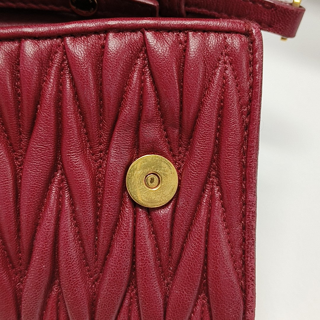 Quilted Lambskin Crossbody Bag Red