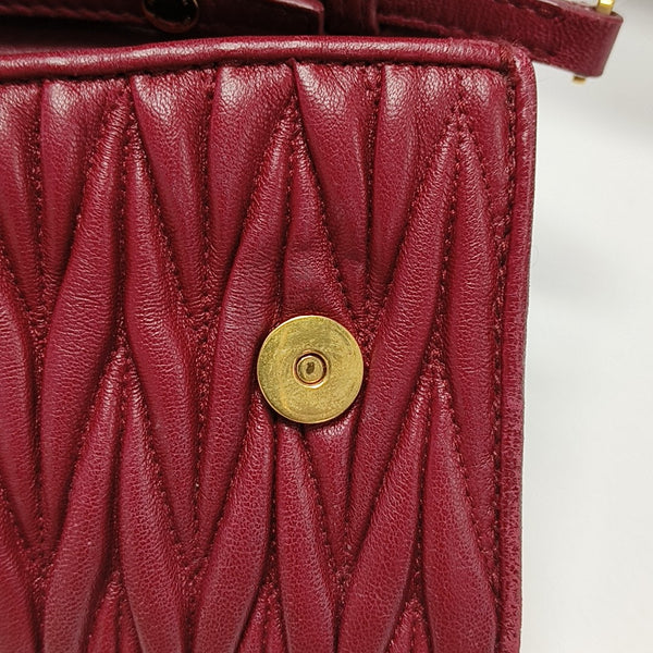 Quilted Lambskin Crossbody Bag Red