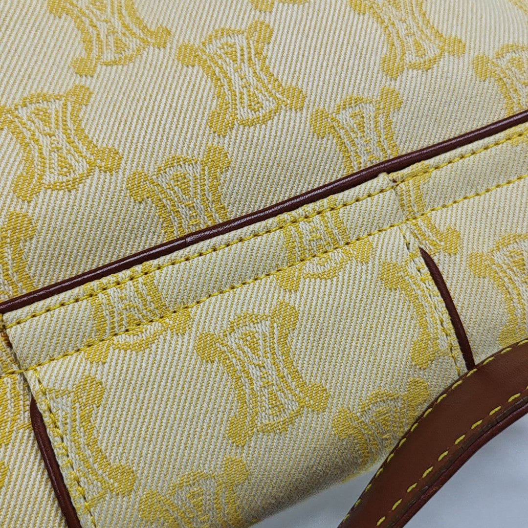 Canvas Top Handle Bag Yellow