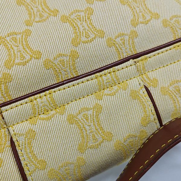 Canvas Top Handle Bag Yellow
