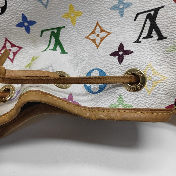 LV × TM NÉONOÉ MM Monogram Coated Canvas White