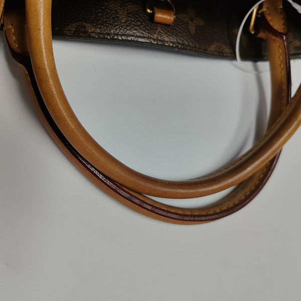 MONTAIGNE MM Monogram Coated Canvas Brown