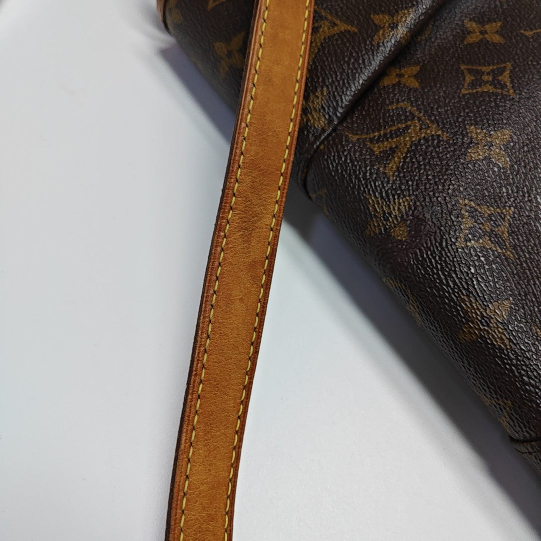 MENILMONTANT MM Monogram Coated Canvas Brown
