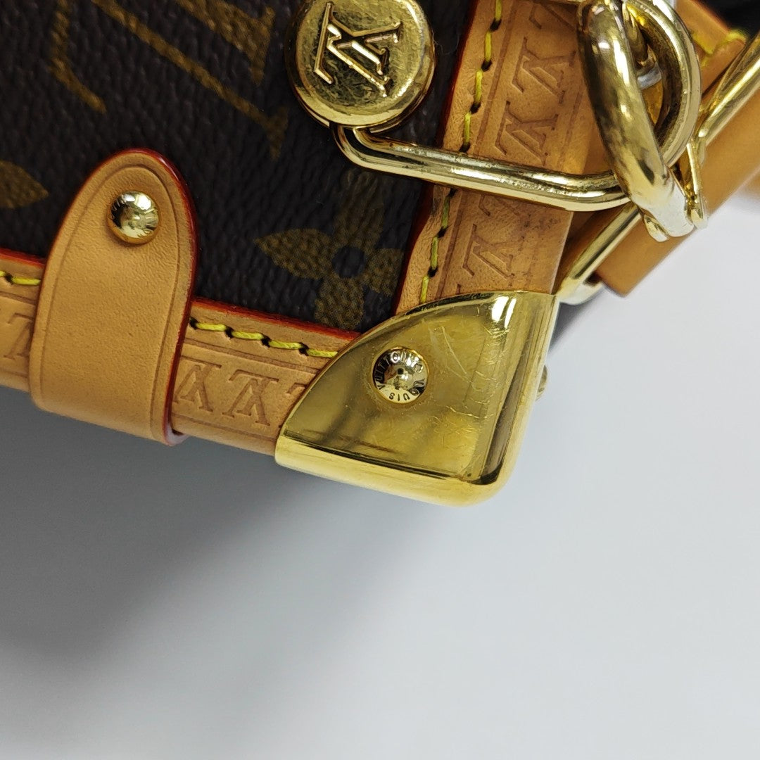 SIDE TRUNK MM Monogram Coated Canvas Brown