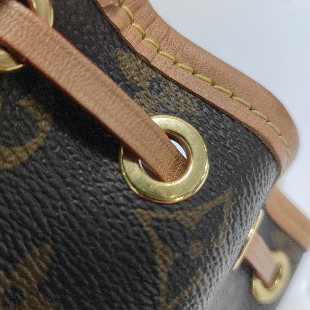 NOÉ Nano Monogram Coated Canvas Brown