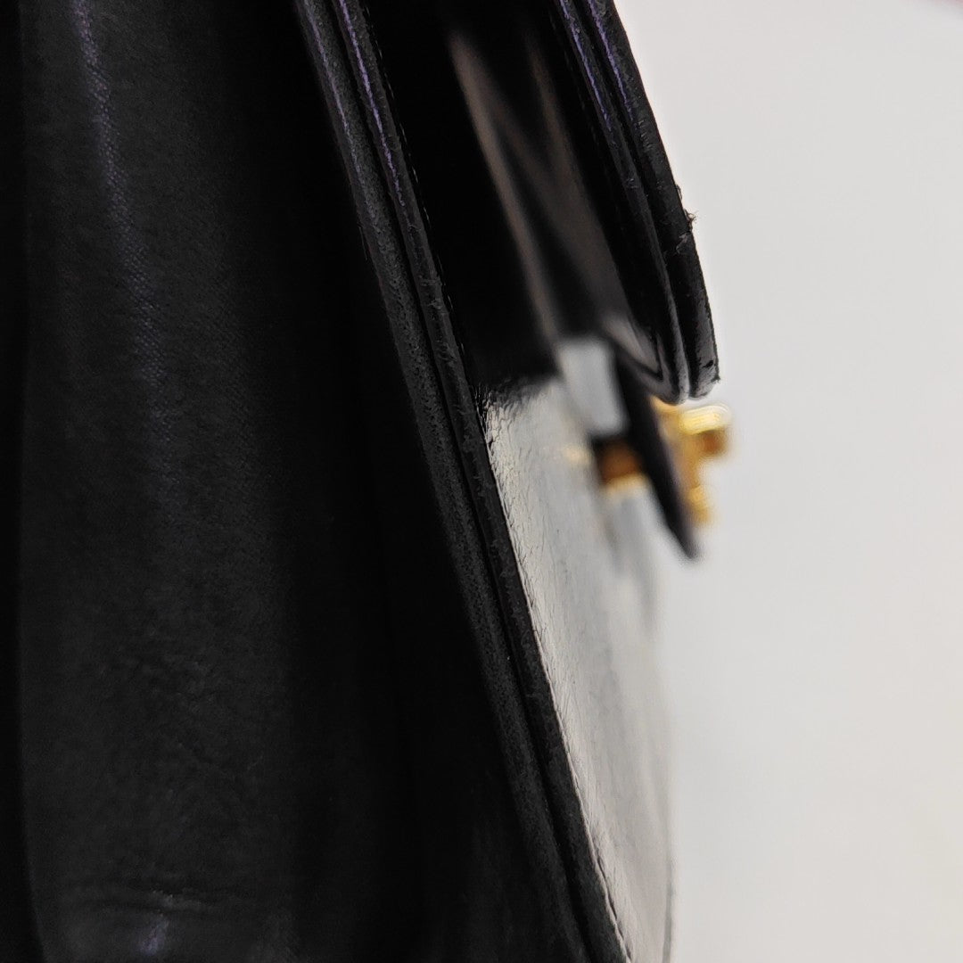 Quilted Calfskin Shoulder Bag Black