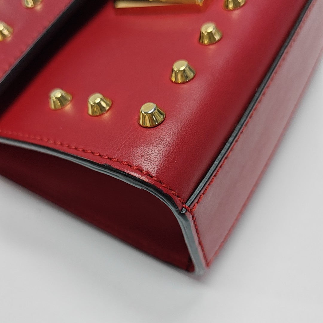 Padlock Small Calfskin Red