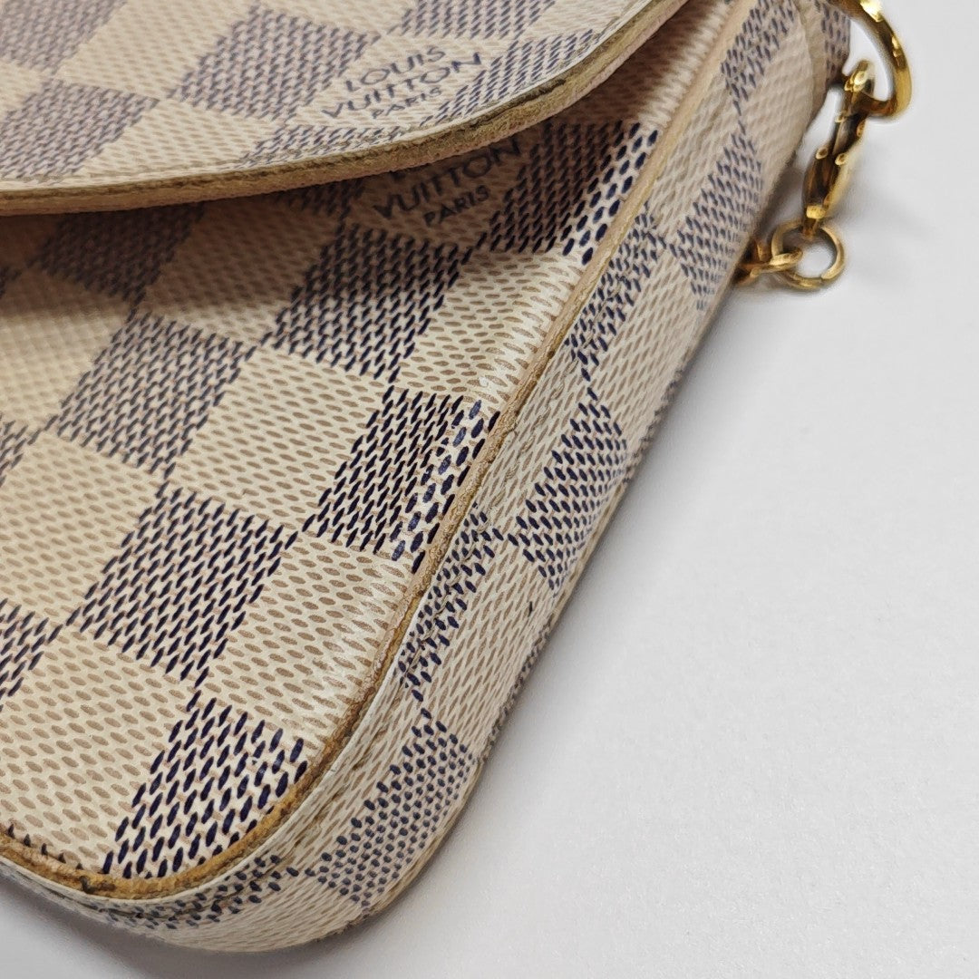 FÉLICIE Damier Azur Coated Canvas White