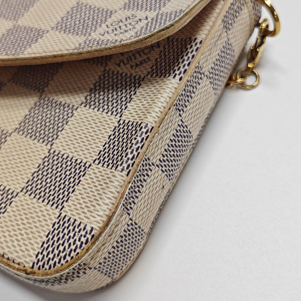 FÉLICIE Damier Azur Coated Canvas White