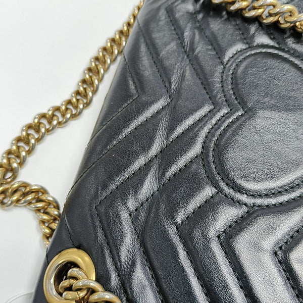 GG Marmont Medium Quilted Calfskin Black