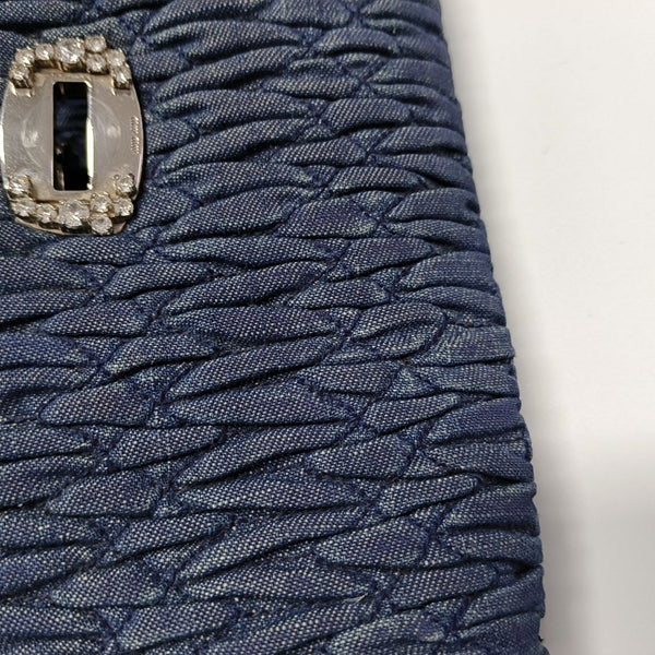 Crystal Quilted Denim Blue