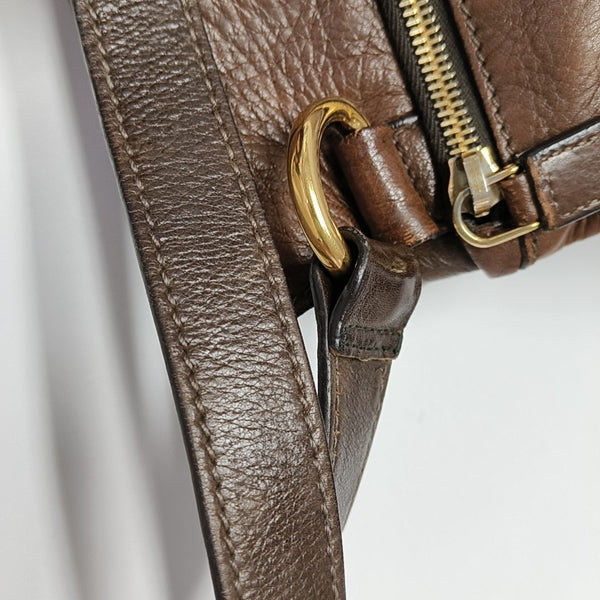 Calfskin Shoulder Bag Brown