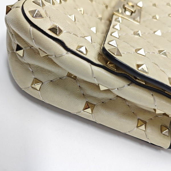 Spike Up Leather Beige