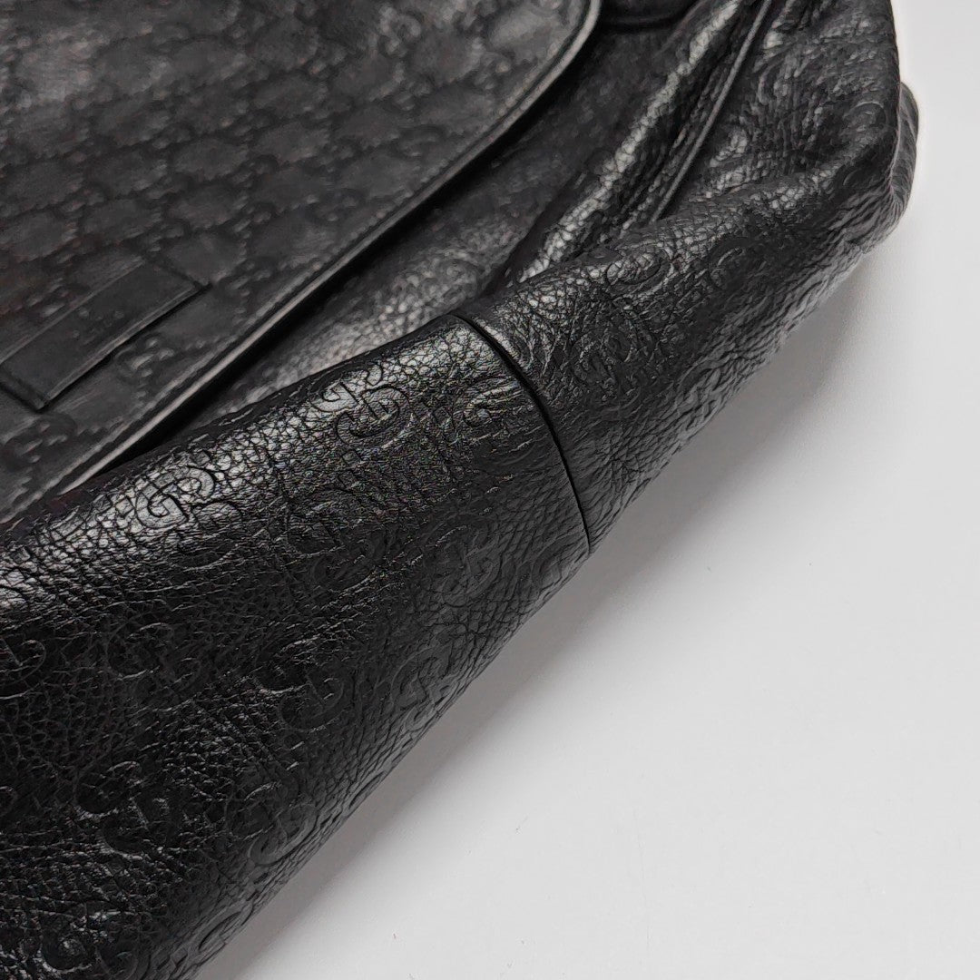 Ligne Shima Monogram Calfskin Black