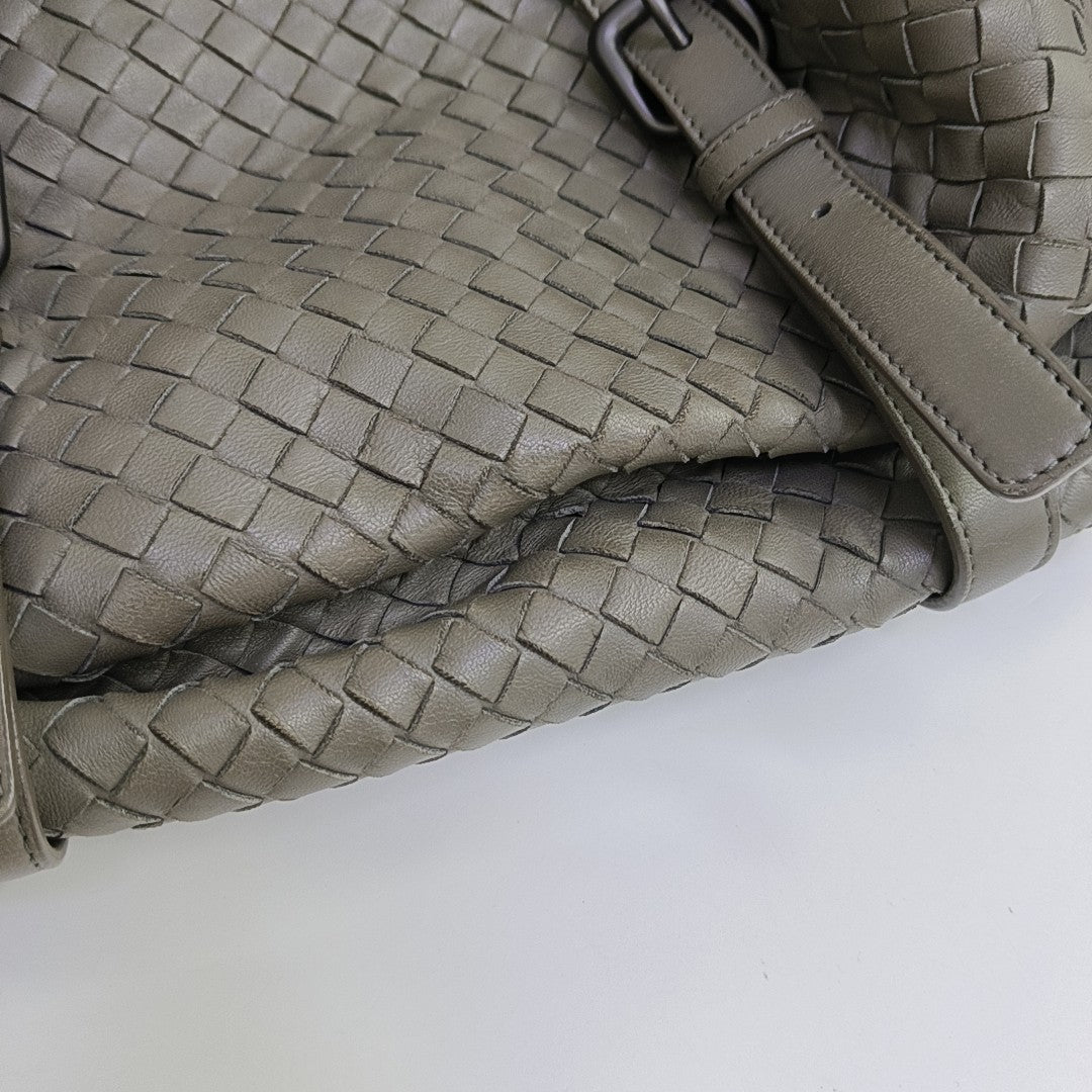 Lambskin Top Handle Bag Gray