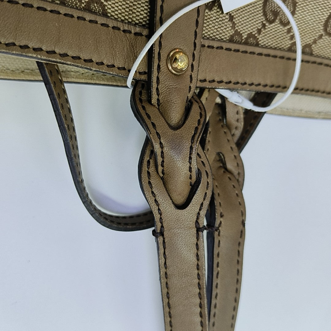 Monogram Canvas Tote Bag Brown