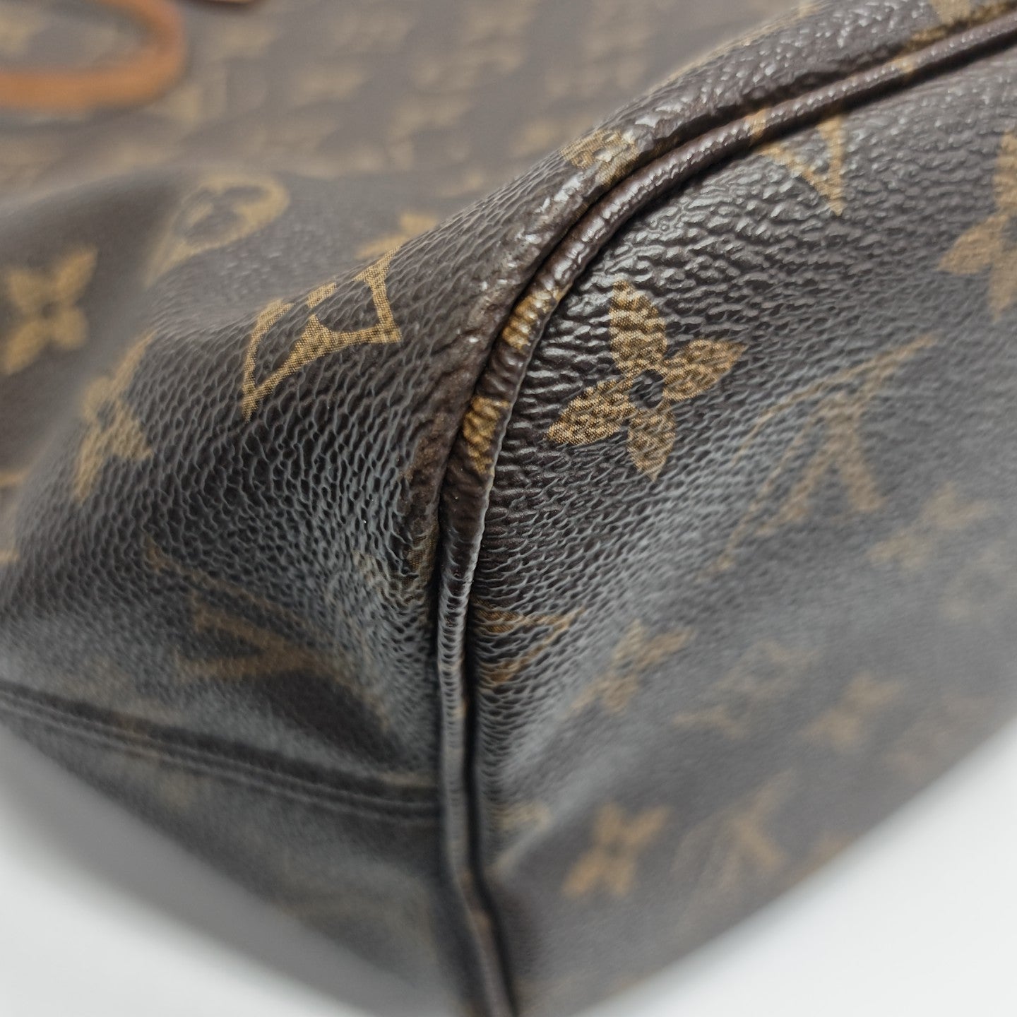 NEVERFULL MM Monogram Coated Canvas Brown