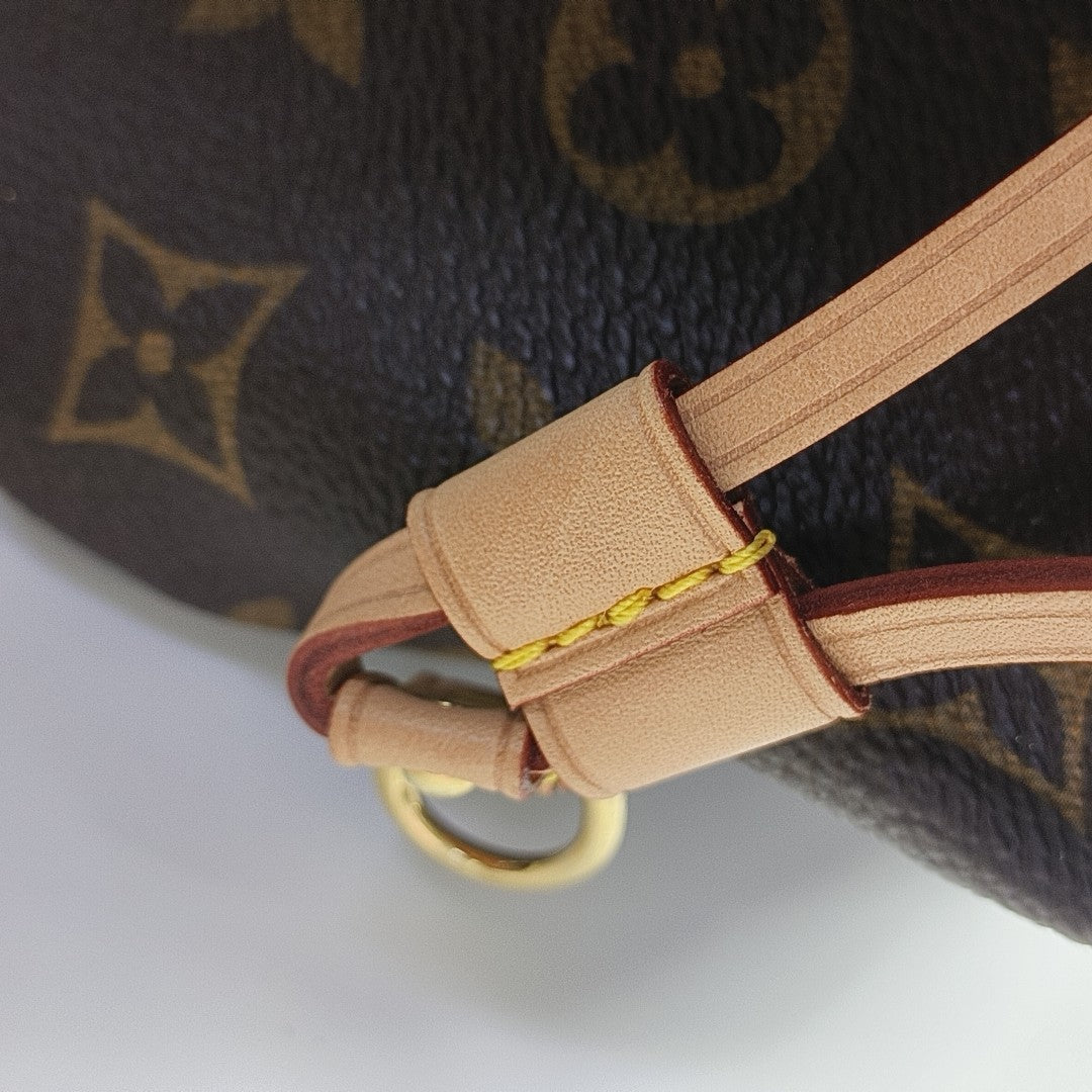 NEVERFULL MM Monogram Coated Canvas Brown
