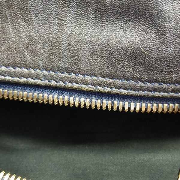 Calfskin Top Handle Bag Brown