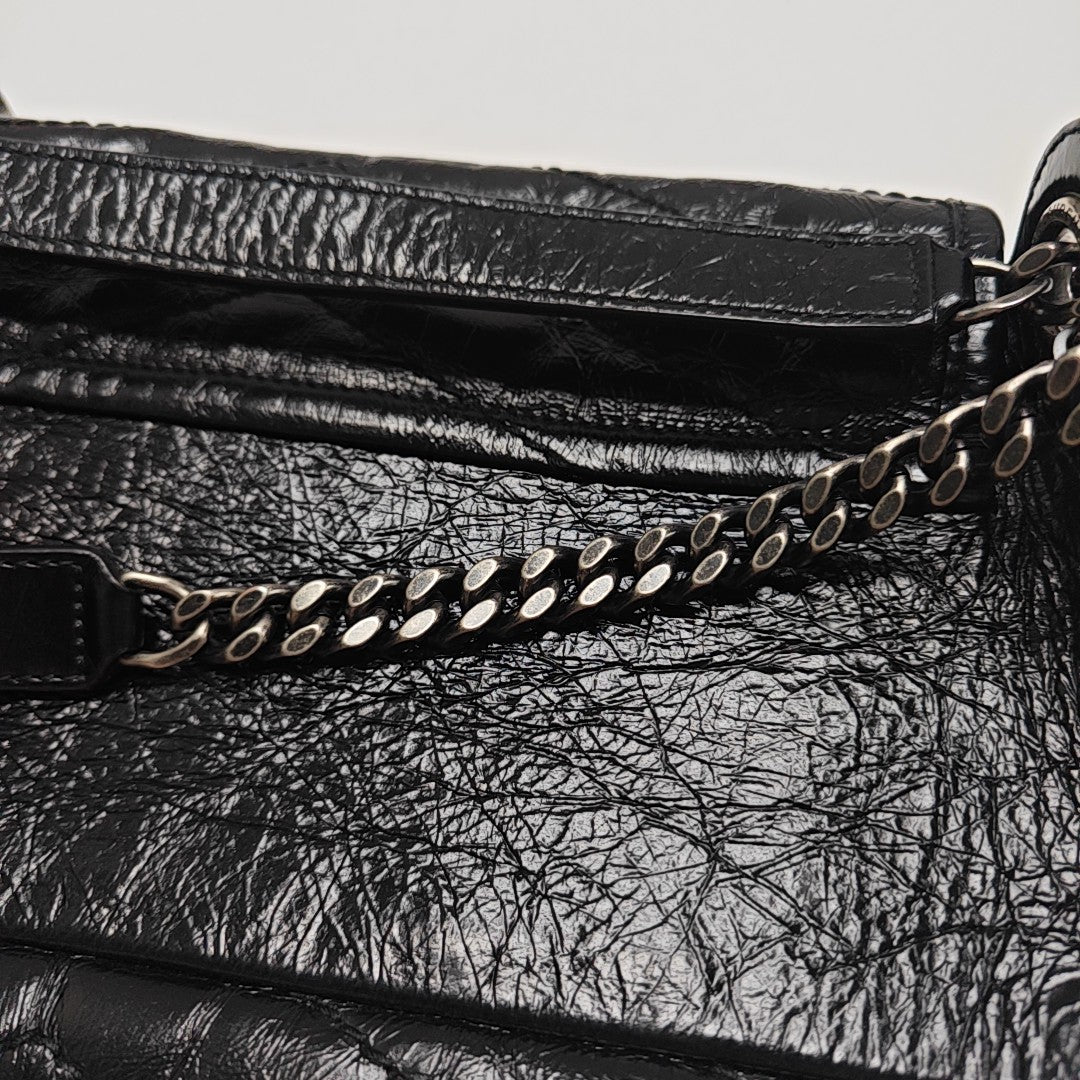 Calfskin Shoulder Bag Black