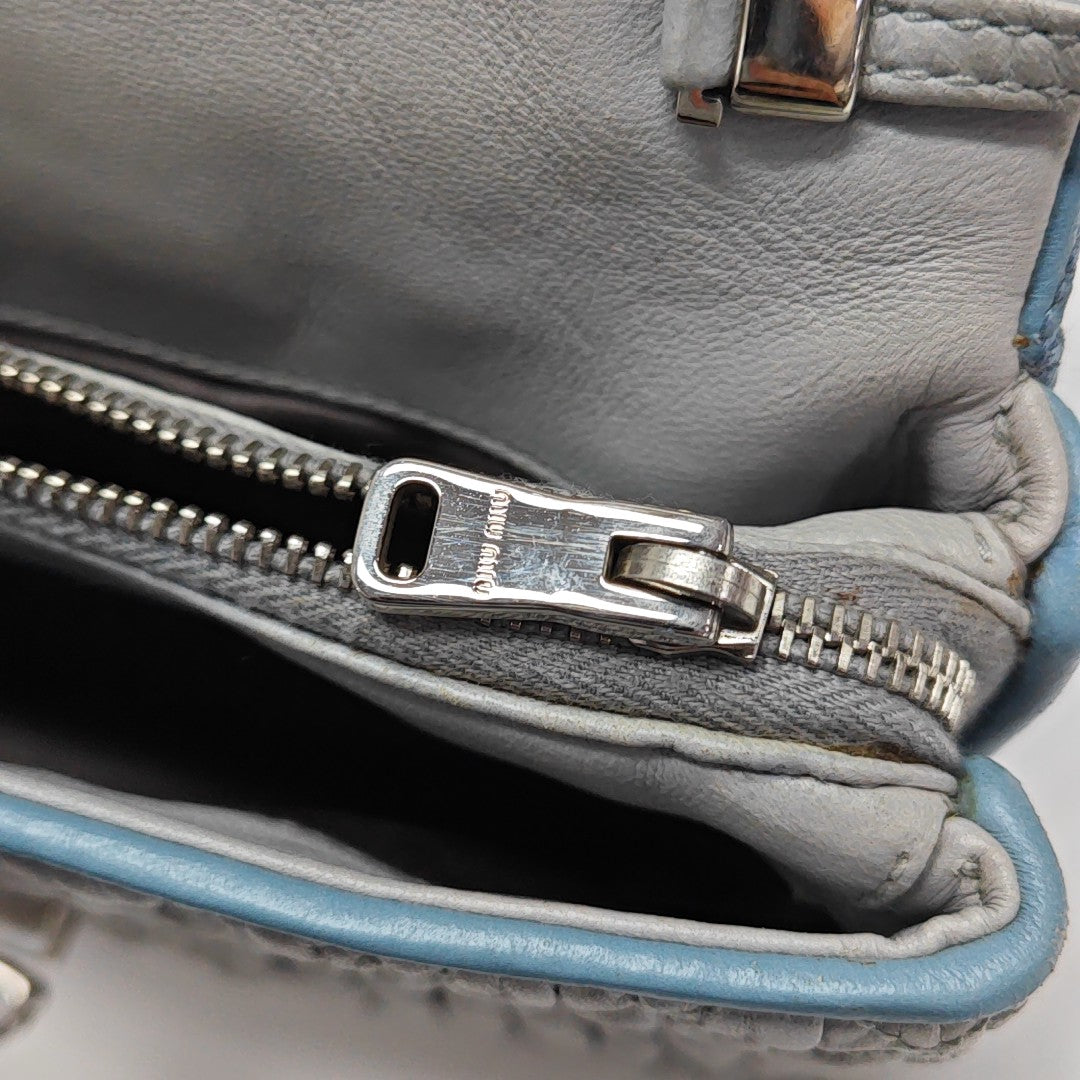 Crystal Quilted Lambskin Blue