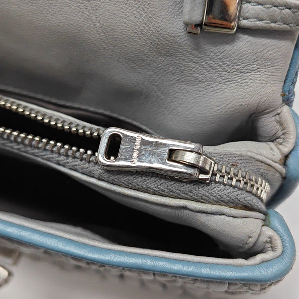Crystal Quilted Lambskin Blue