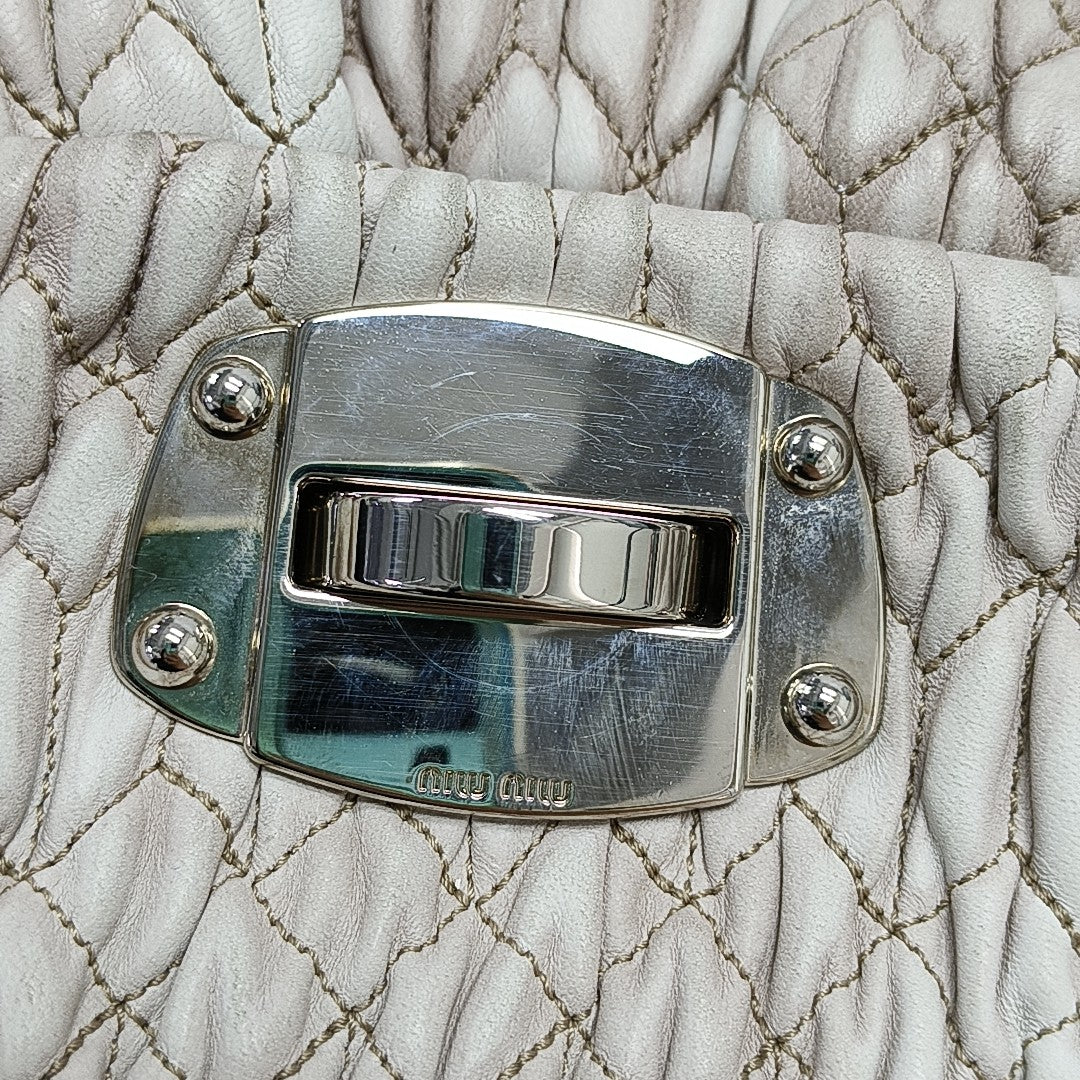 Calfskin Shoulder Bag White