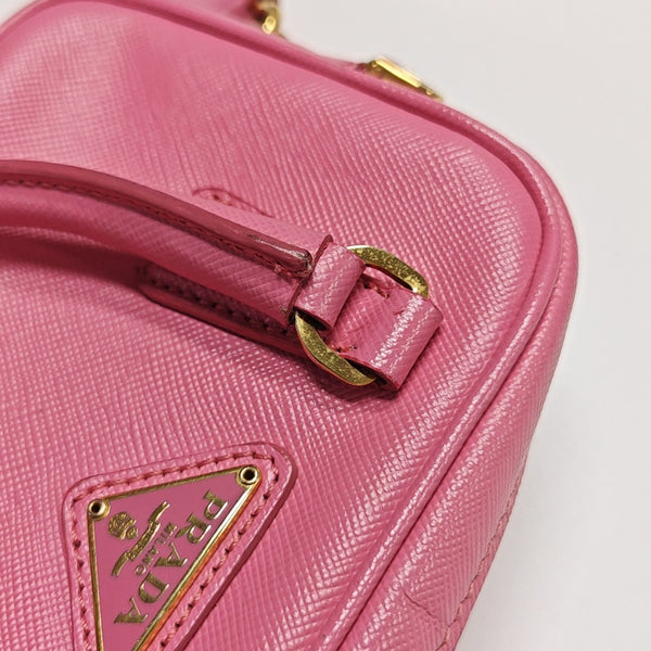 Saffiano Calfskin Shoulder Bag Pink