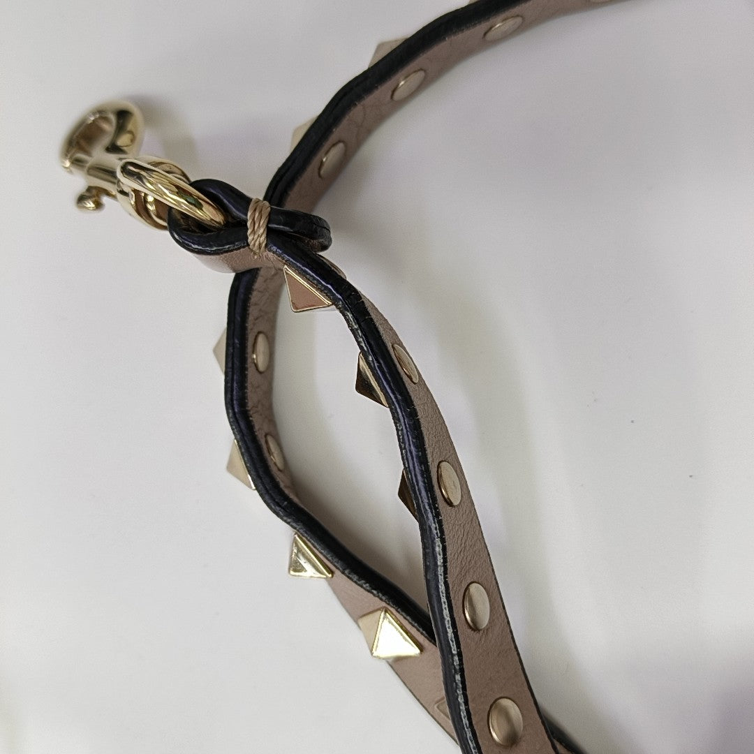 Rockstud Calfskin Gray