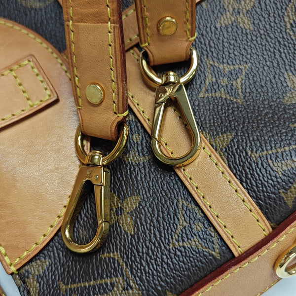 DUFFLE Monogram Coated Canvas Brown