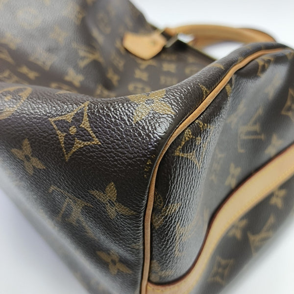 SPEEDY 30 Monogram Coated Canvas Brown
