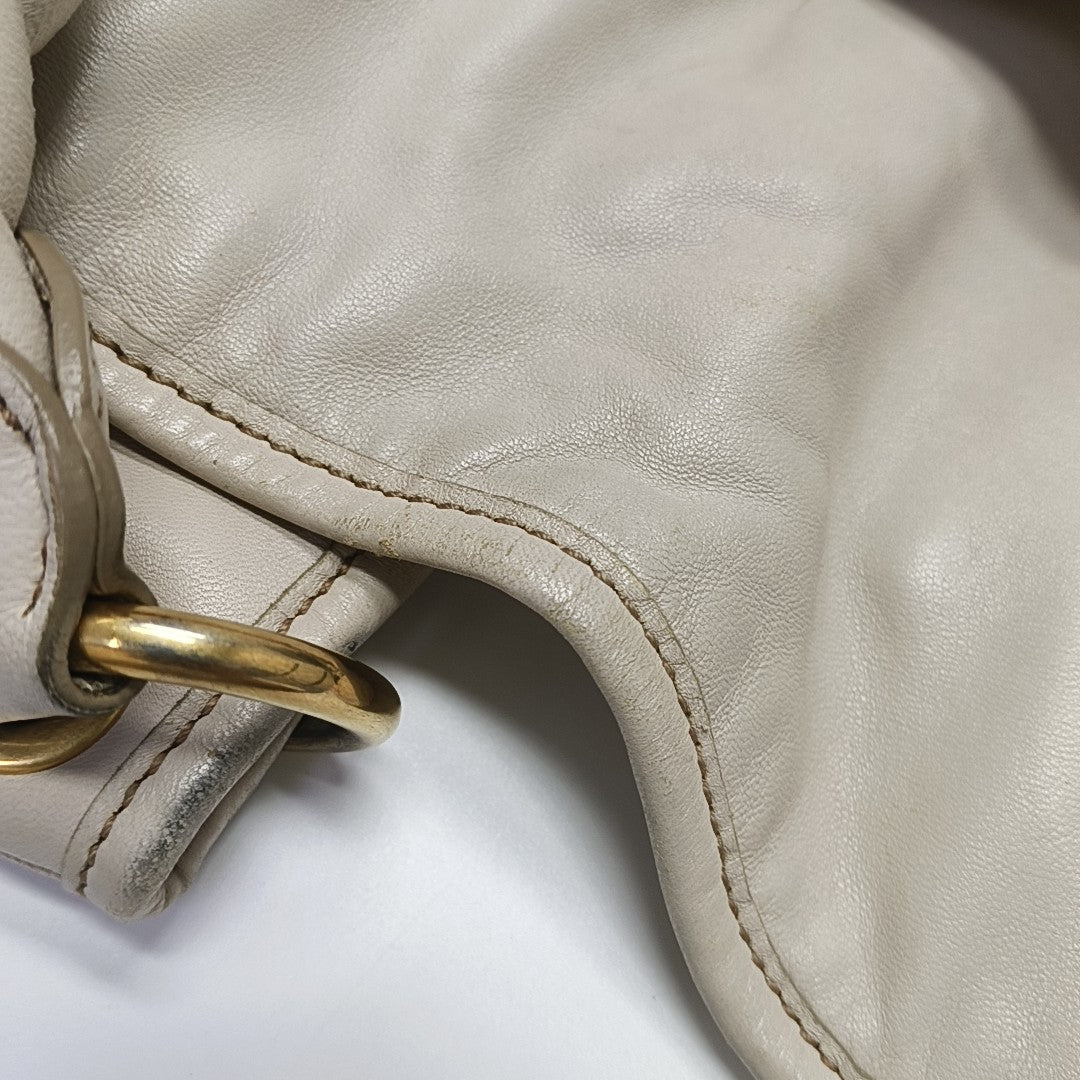Miu Coffer Quilted Lambskin Beige