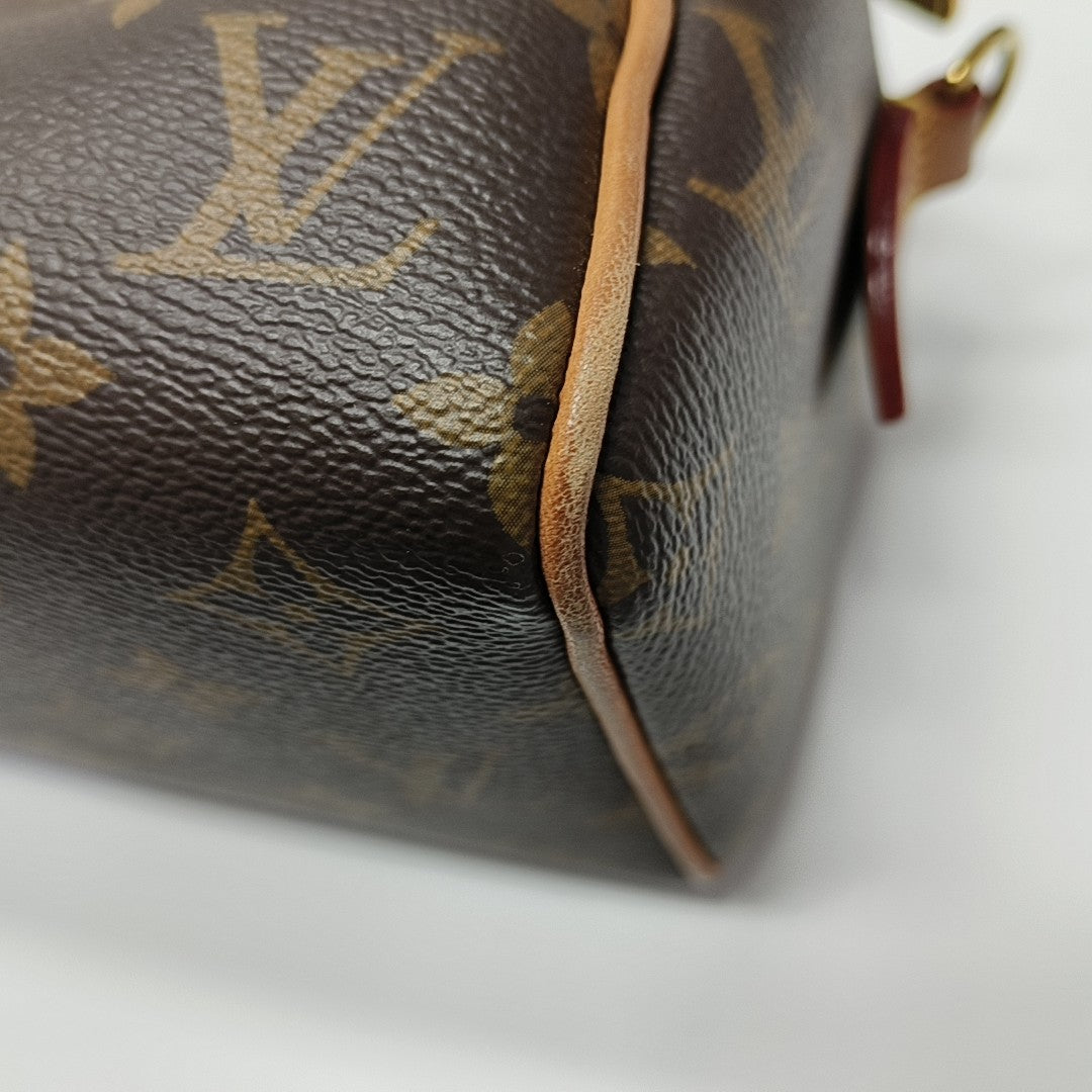SPEEDY 20 Monogram Coated Canvas Brown