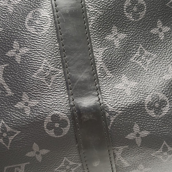 KEEPALL 55 Monogram Coated Canvas Black