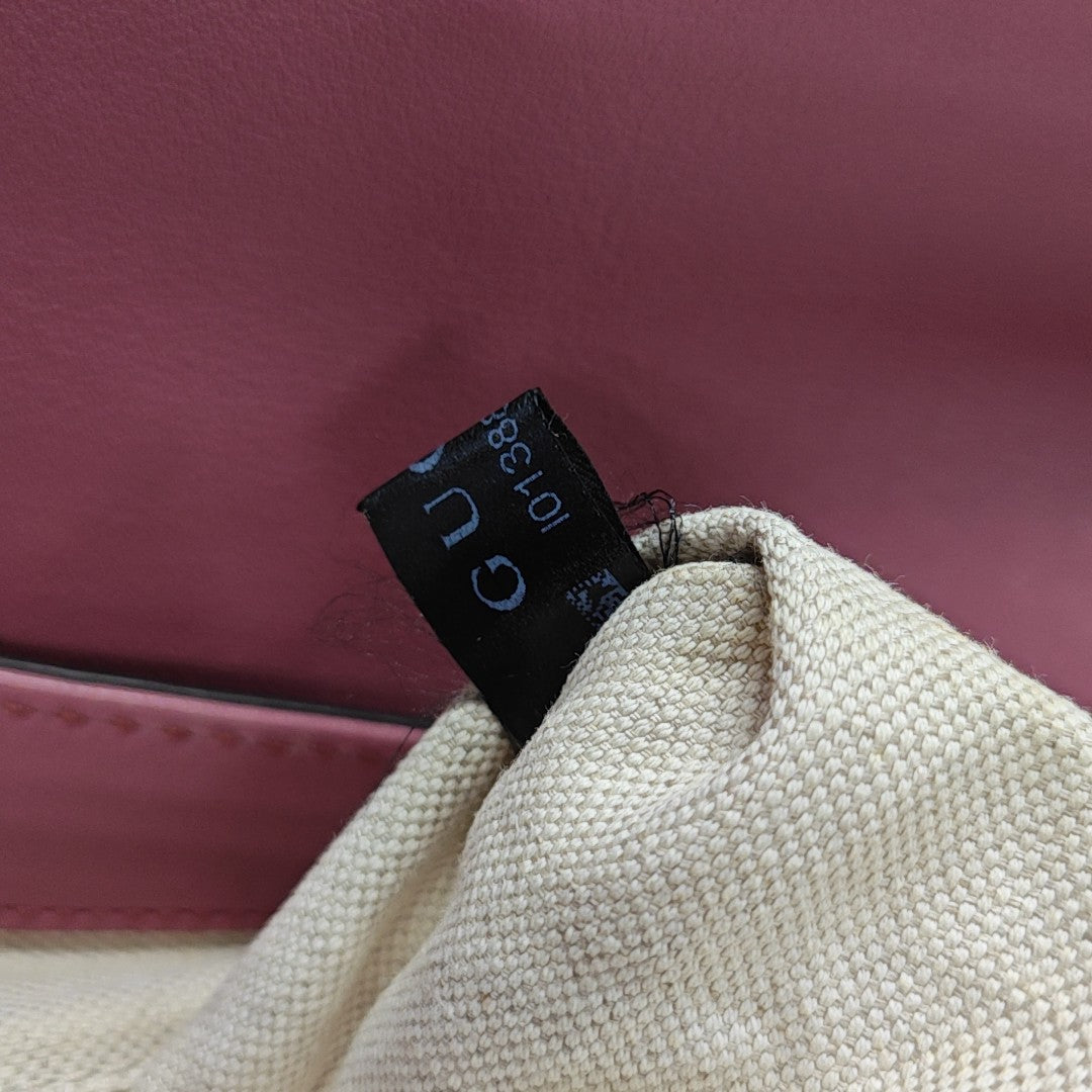 Monogram Calfskin Shoulder Bag Red