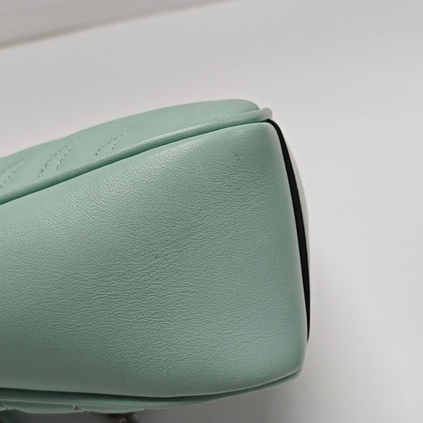 GG Marmont Medium Quilted Calfskin Green