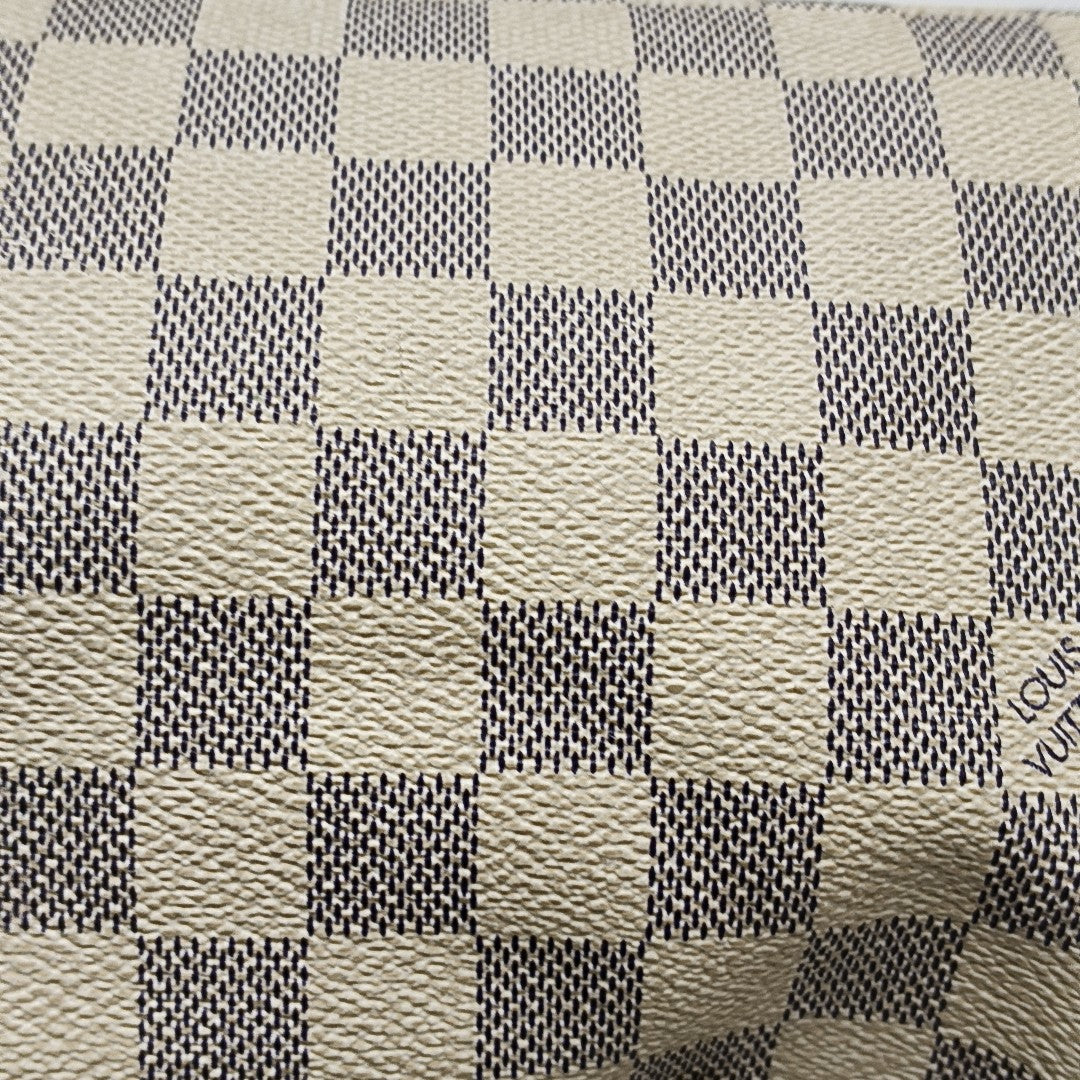 SPEEDY 25 Damier Azur Coated Canvas White