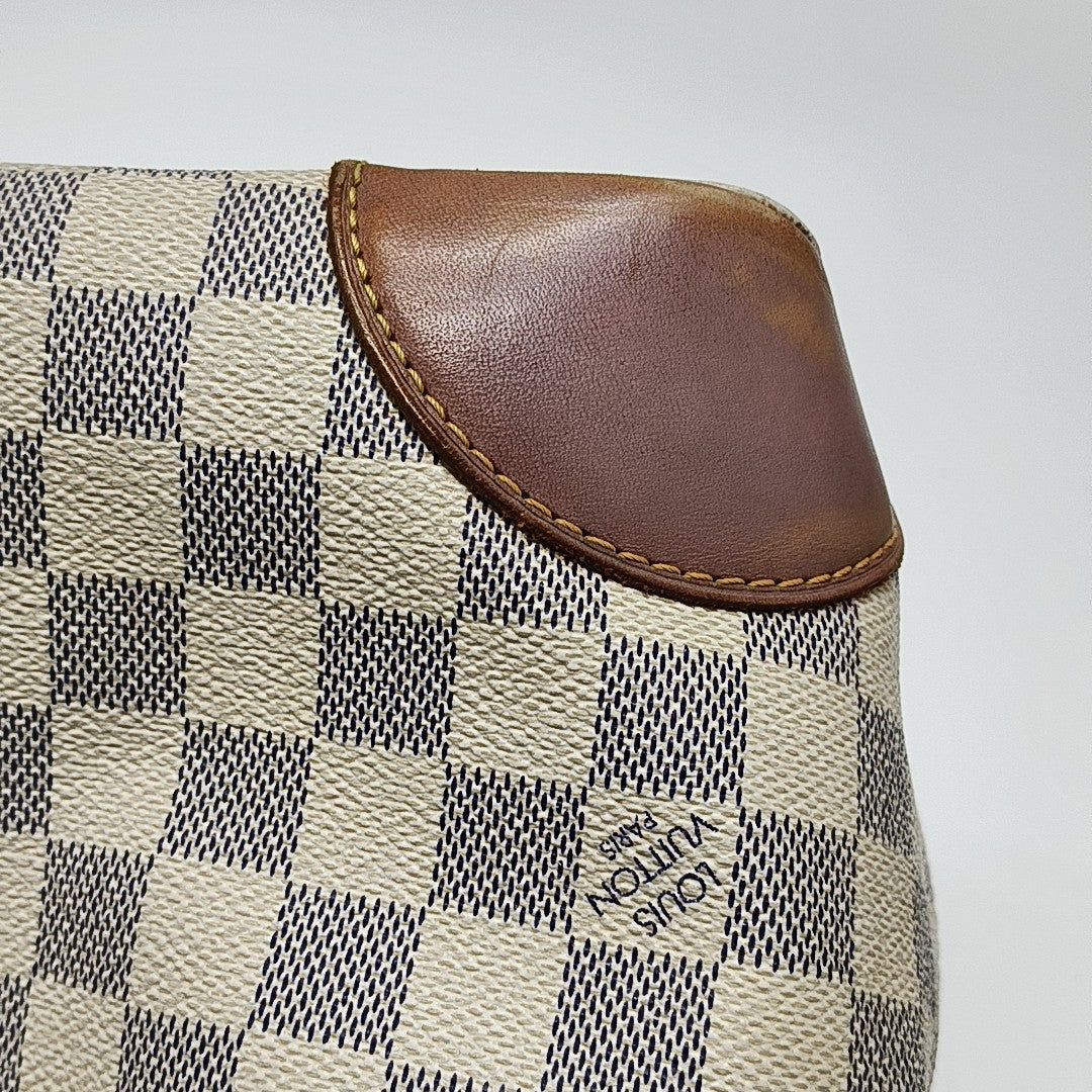 HAMPSTEAD MM Damier Azur Coated Canvas White