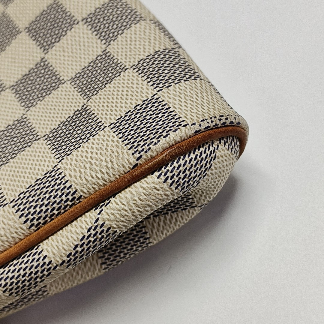 EVA Damier Azur Coated Canvas White